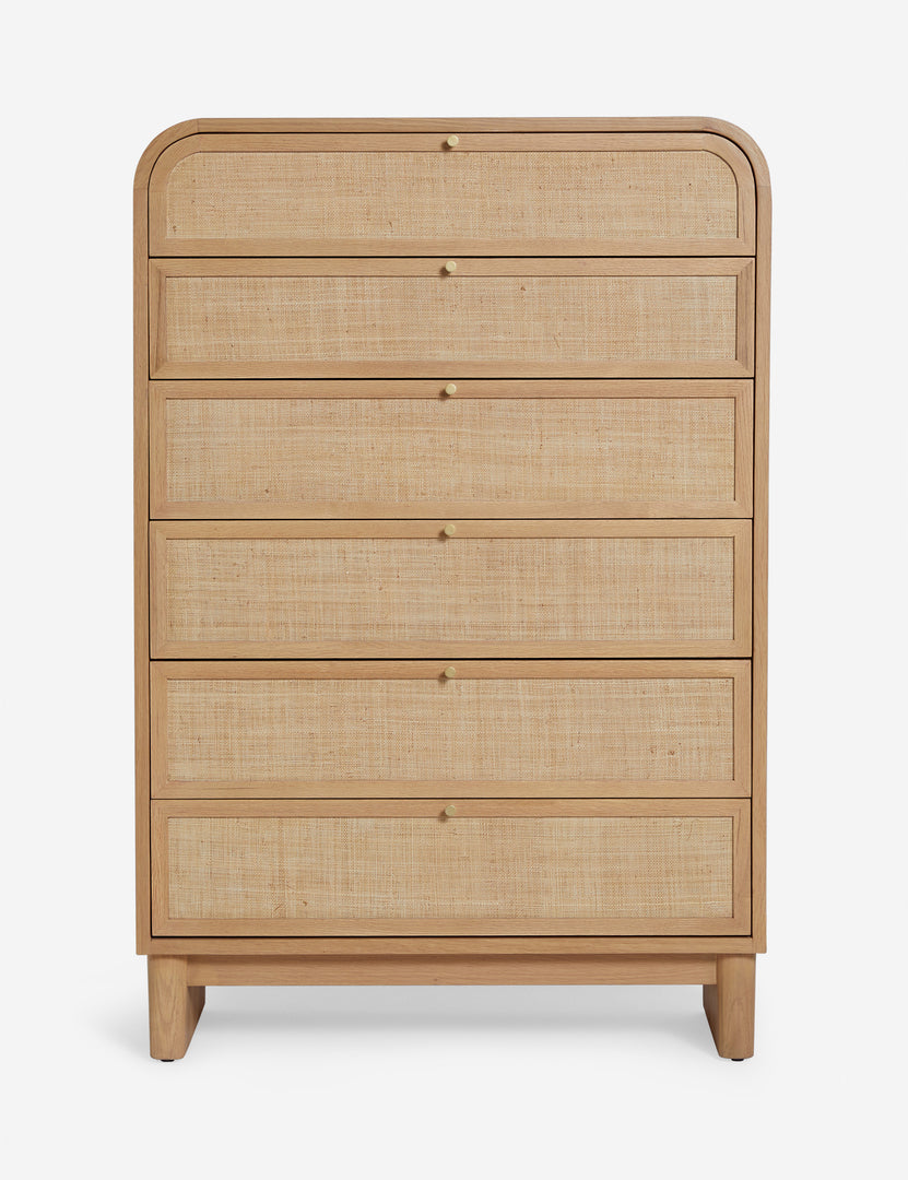 Suzette Tall Dresser in Natural Oak