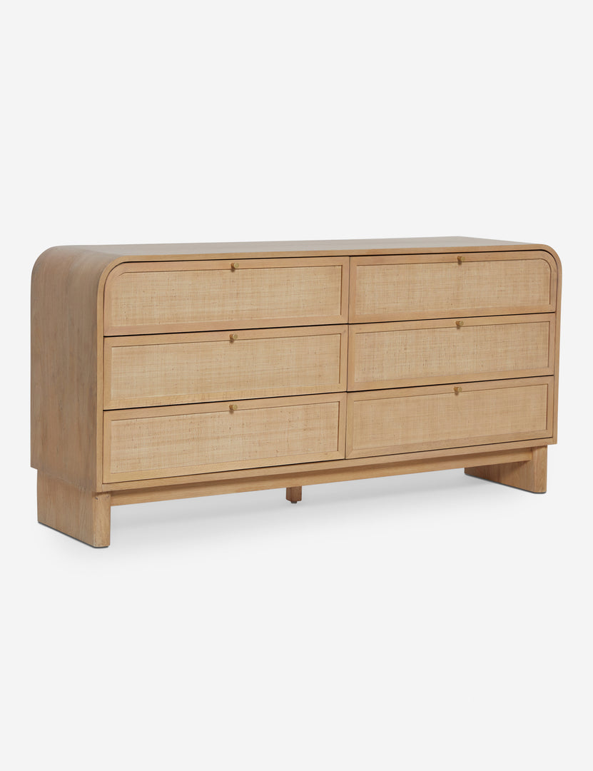 wide dresser Tali Burl Wood or even an entryway organizer. Suzette Wide Dresser in Natural