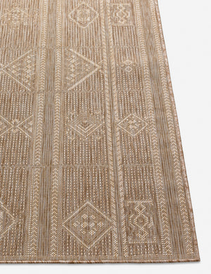 Close-up of the Yamina taupe indoor and outdoor rug