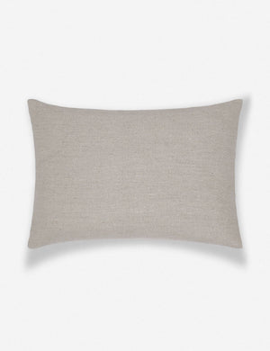 Rear view of the Tamra blue and pink lumbar pillow with floral patterns