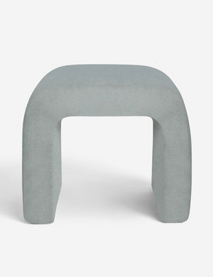 Tate Dove Blue Velvet stool with rounded edges