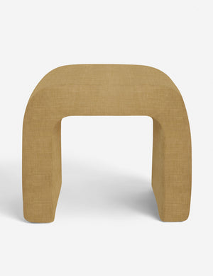 Tate Wheat Linen stool with rounded edges
