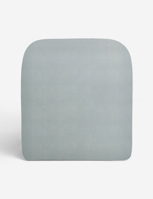 Side of the Tate Dove Blue Velvet stool
