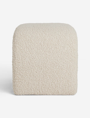 Side of the Tate Cream Boucle stool