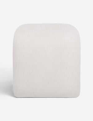 Side of the Tate White Linen stool