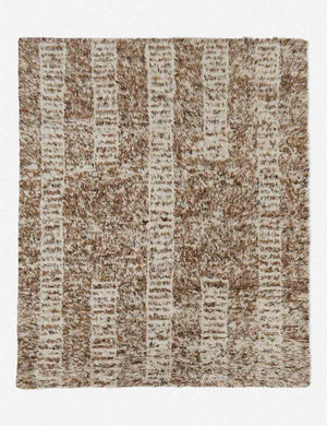Tegan brown and natural plush moroccan style rug