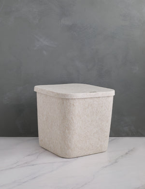 Sortjoy Long Stone Sculpted Storage Bin with Lid