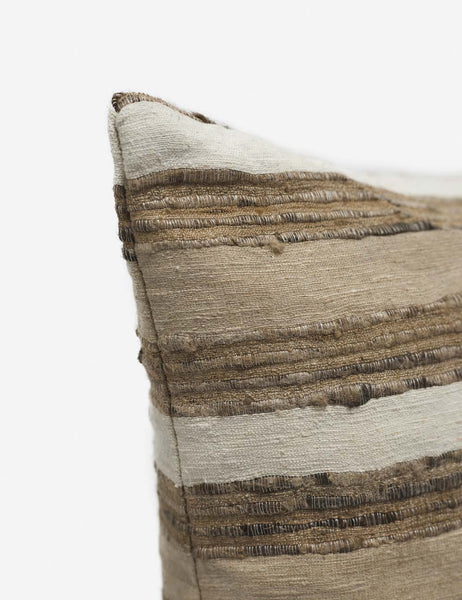 #size::20--x-20- | Corner of the Thora silk earth-toned striped square pillow