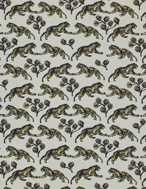 Tiger Grasscloth Wallpaper Swatch by Sarah Sherman Samuel, Ivory