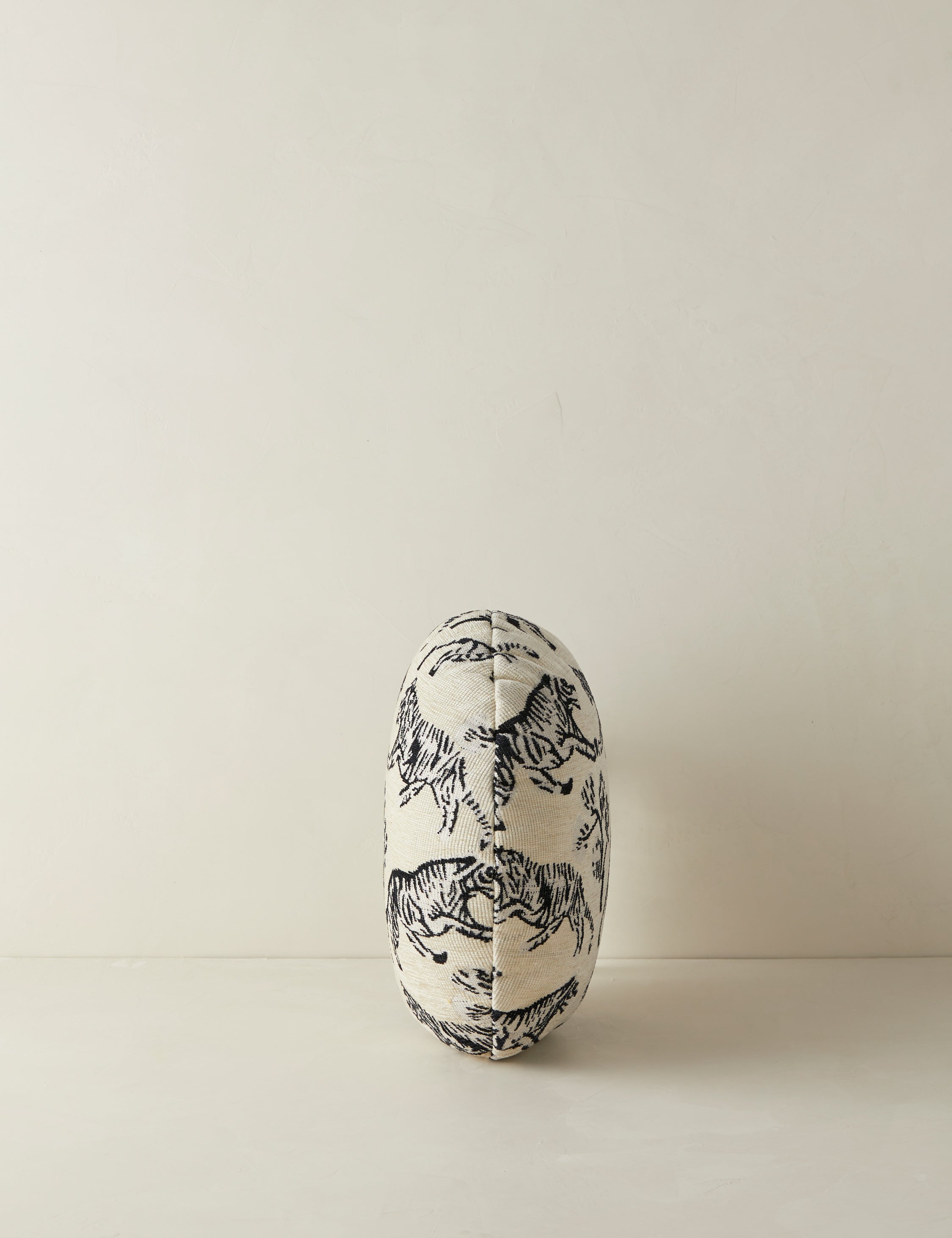 Tiger Jacquard Round Pillow