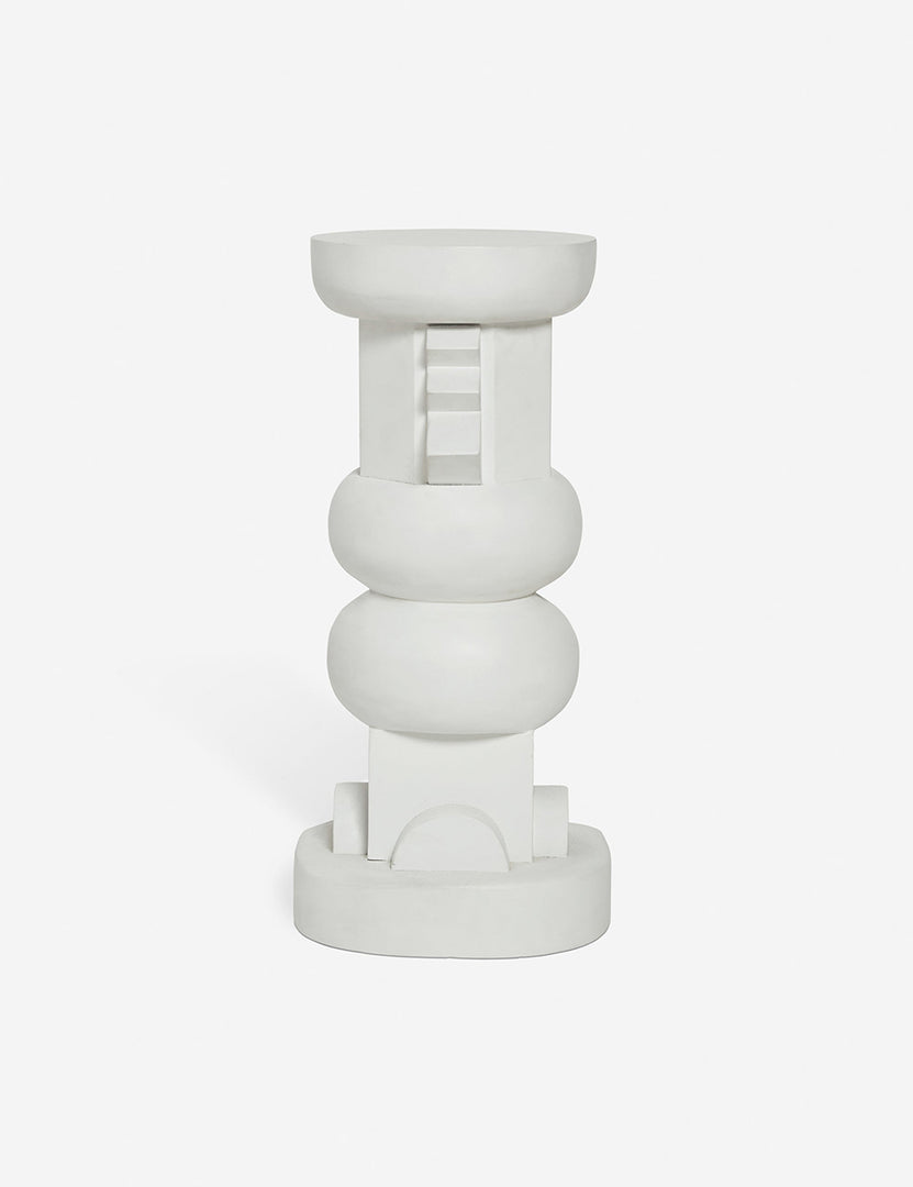 #size::short | Toivo short white mango wood sculptural pedestal by Sarah Sherman Samuel