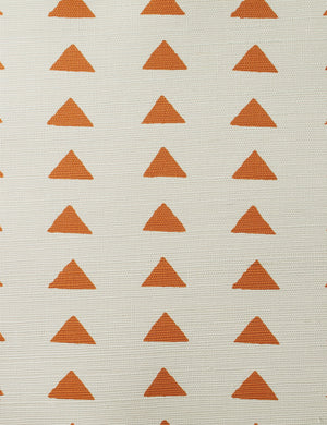 Triangles Grasscloth Wallpaper By Nathan Turner, Terracotta Swatch