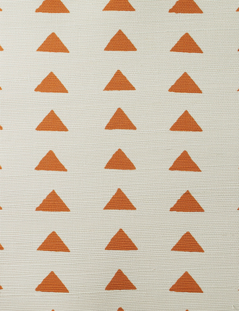 Triangles Grasscloth Wallpaper By Nathan Turner, Terracotta Swatch
