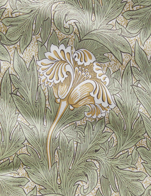 Tulip Fabric Swatch, Artichoke/Gold by Morris & Co.