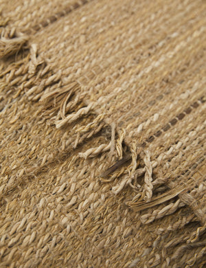 Detailed shot of the Ukiah woven natural jute and hemp Wall Hanging