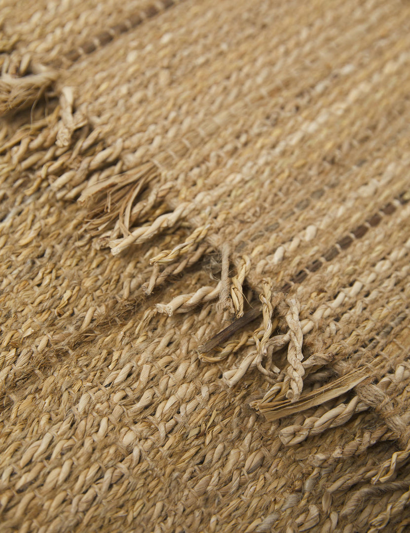 #size::small | Detailed shot of the Ukiah woven natural jute and hemp Wall Hanging