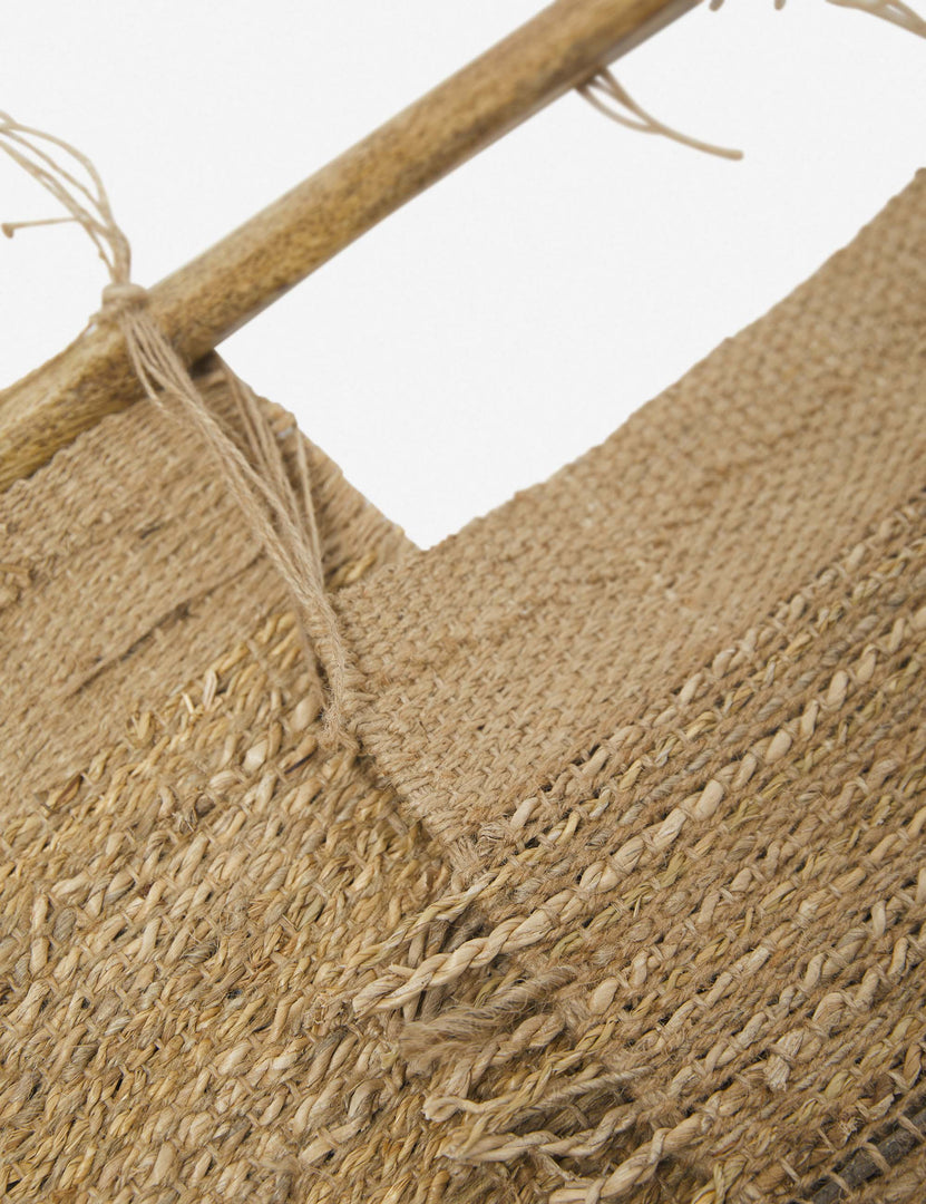 #size::small | Close-up of the Ukiah woven natural jute and hemp Wall Hanging
