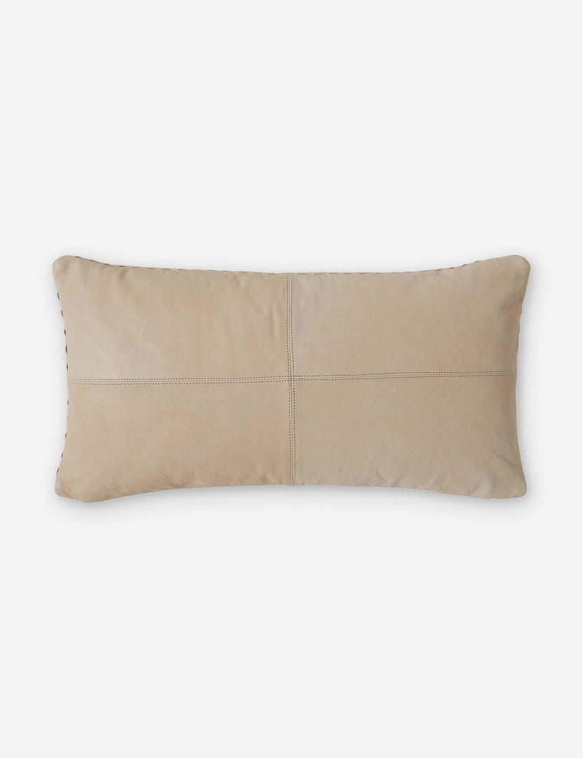 #color::natural #style::lumbar | Reverse side of the victor natural lumbar throw pillow