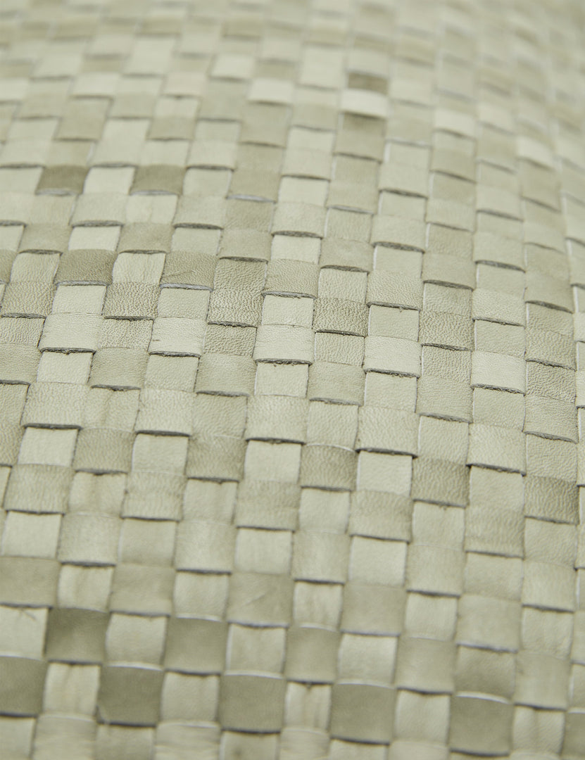 #color::mint-green  #style::lumbar | The mint green basket weave material