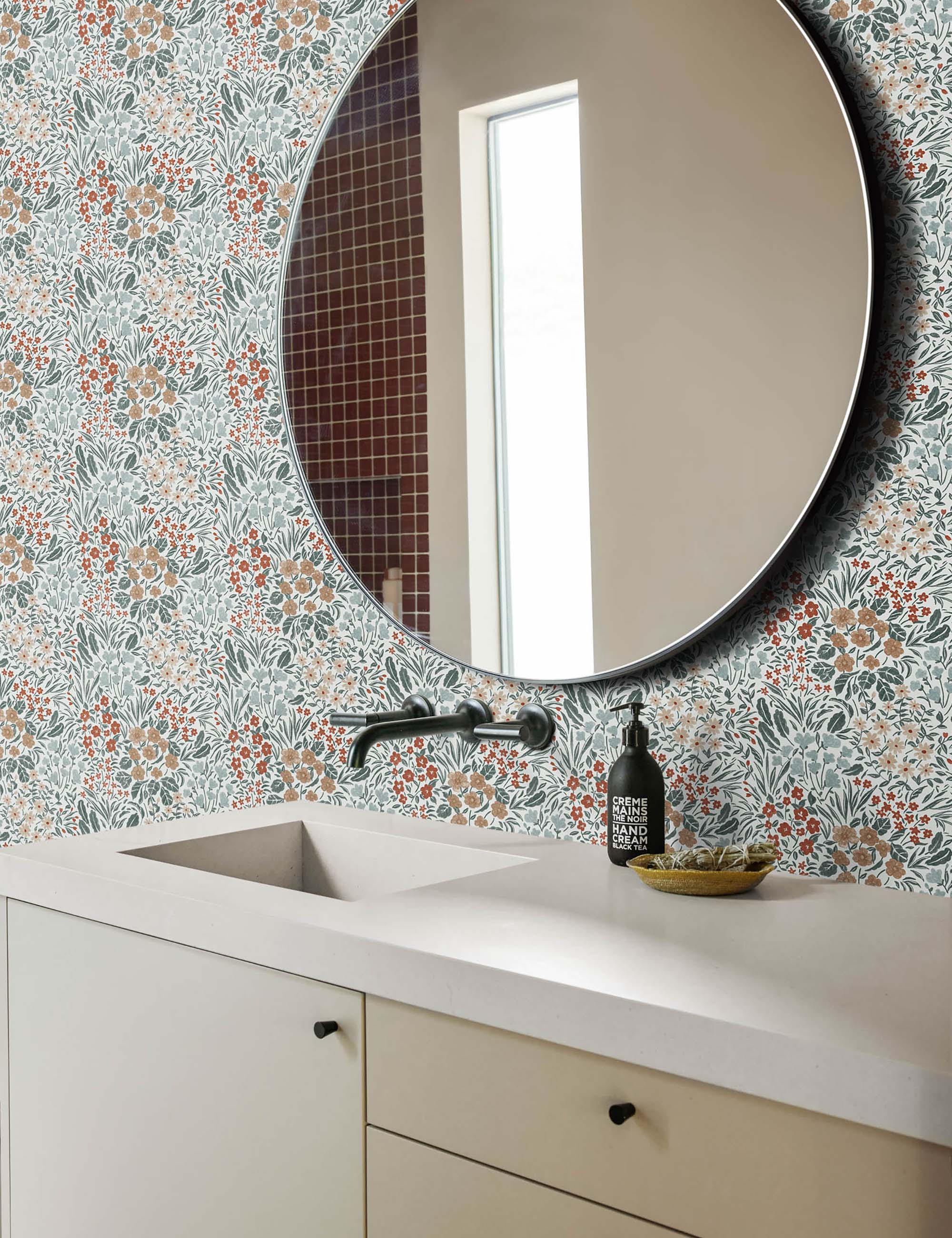 Floral Field Wallpaper by Rylee + Cru, Dark,
