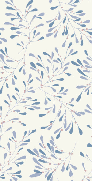 Branch Wallpaper by Susan Hable, blue Swatch