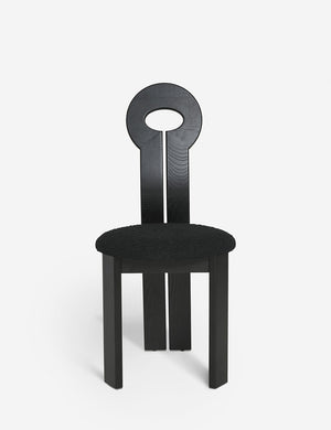 Whit black wood sculptural dining chair by sarah sherman samuel