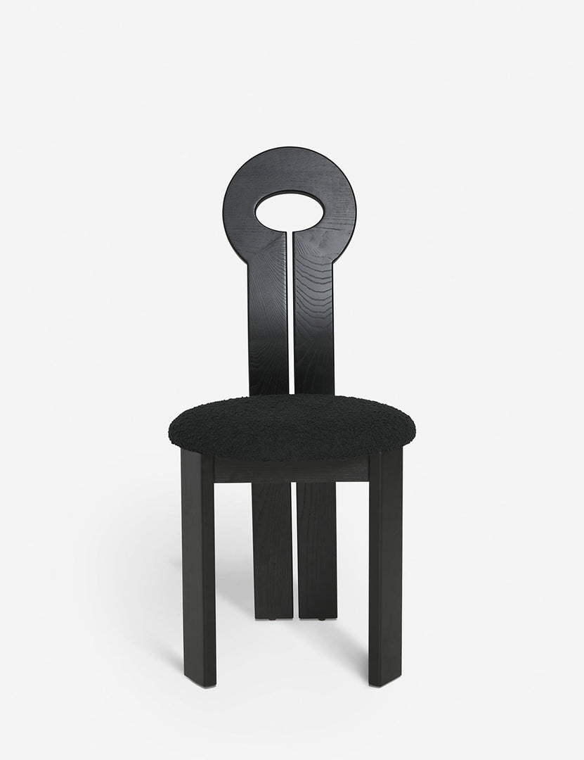 #color::black | Whit black wood sculptural dining chair by sarah sherman samuel