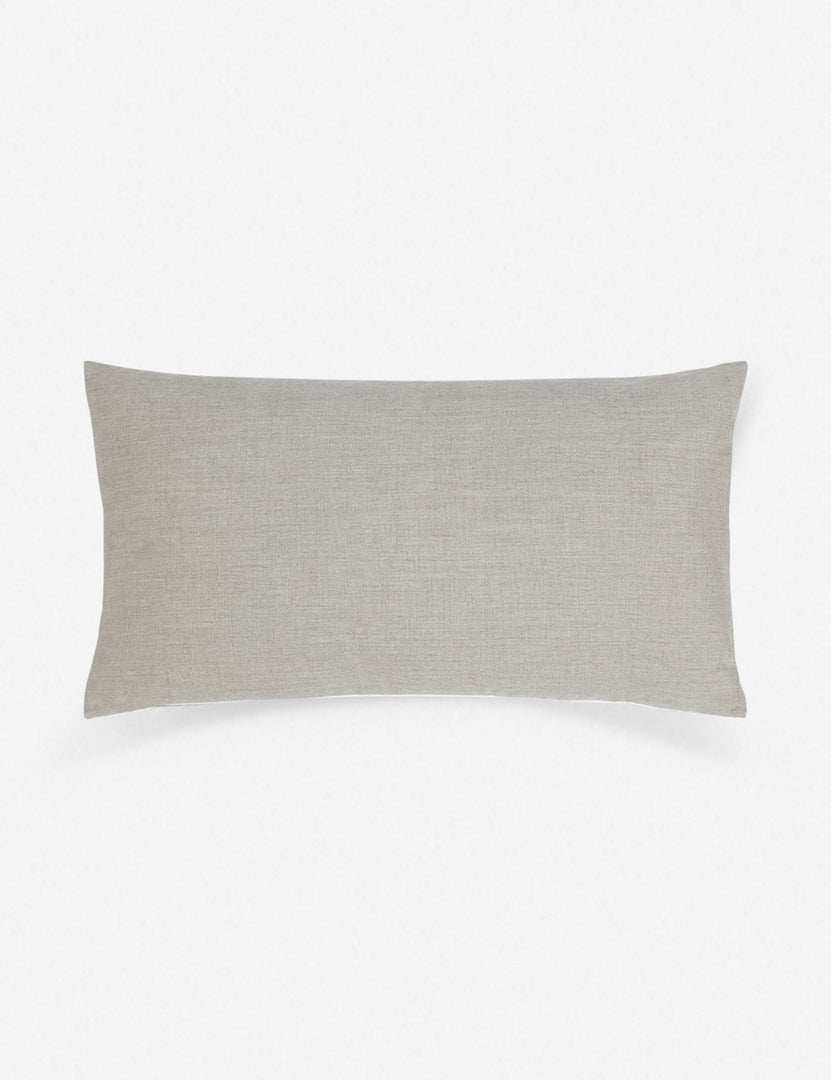 #size::12--x-22- | The gray back on the Whitehaven indoor and outdoor lumbar pillow
