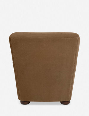 Back of the Avery Bronze Mohair accent chair