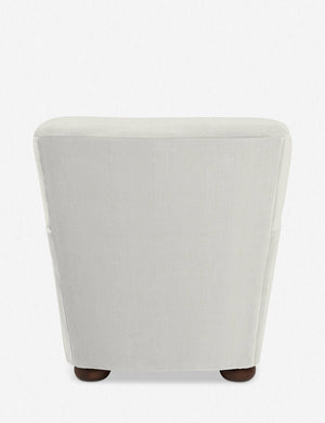 Back of the Avery ivory linen accent chair