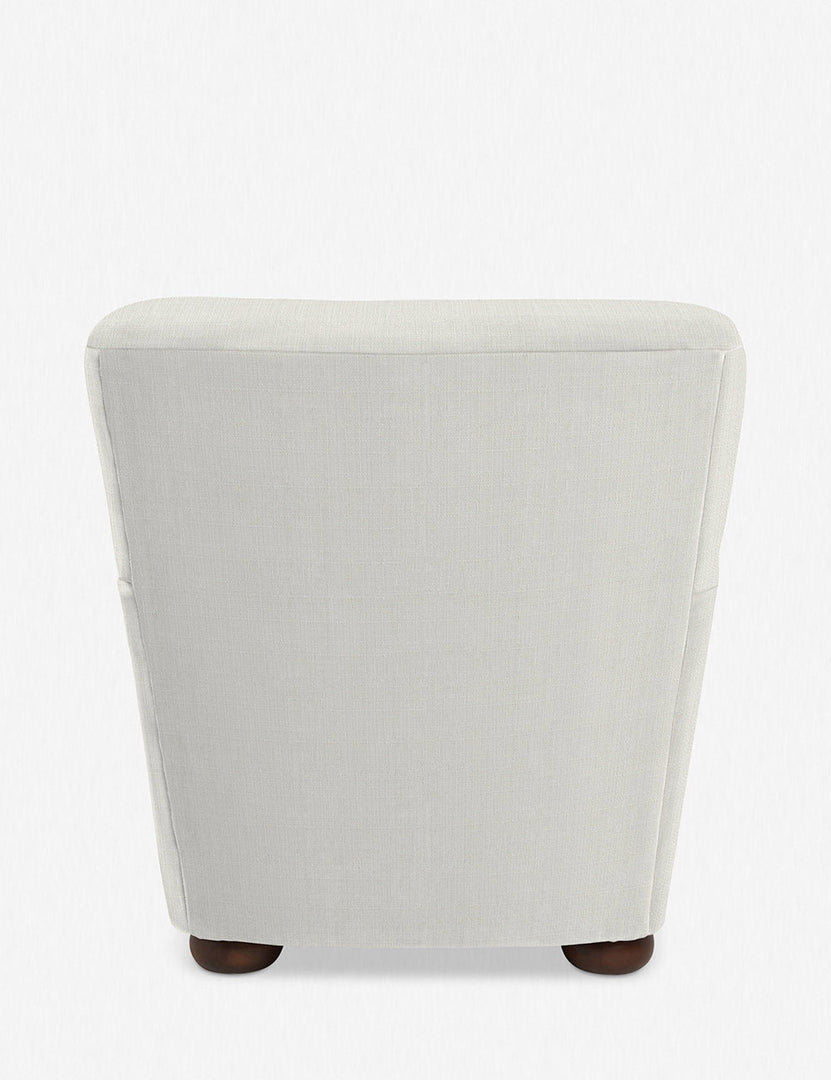 #color::ivory | Back of the Avery ivory linen accent chair