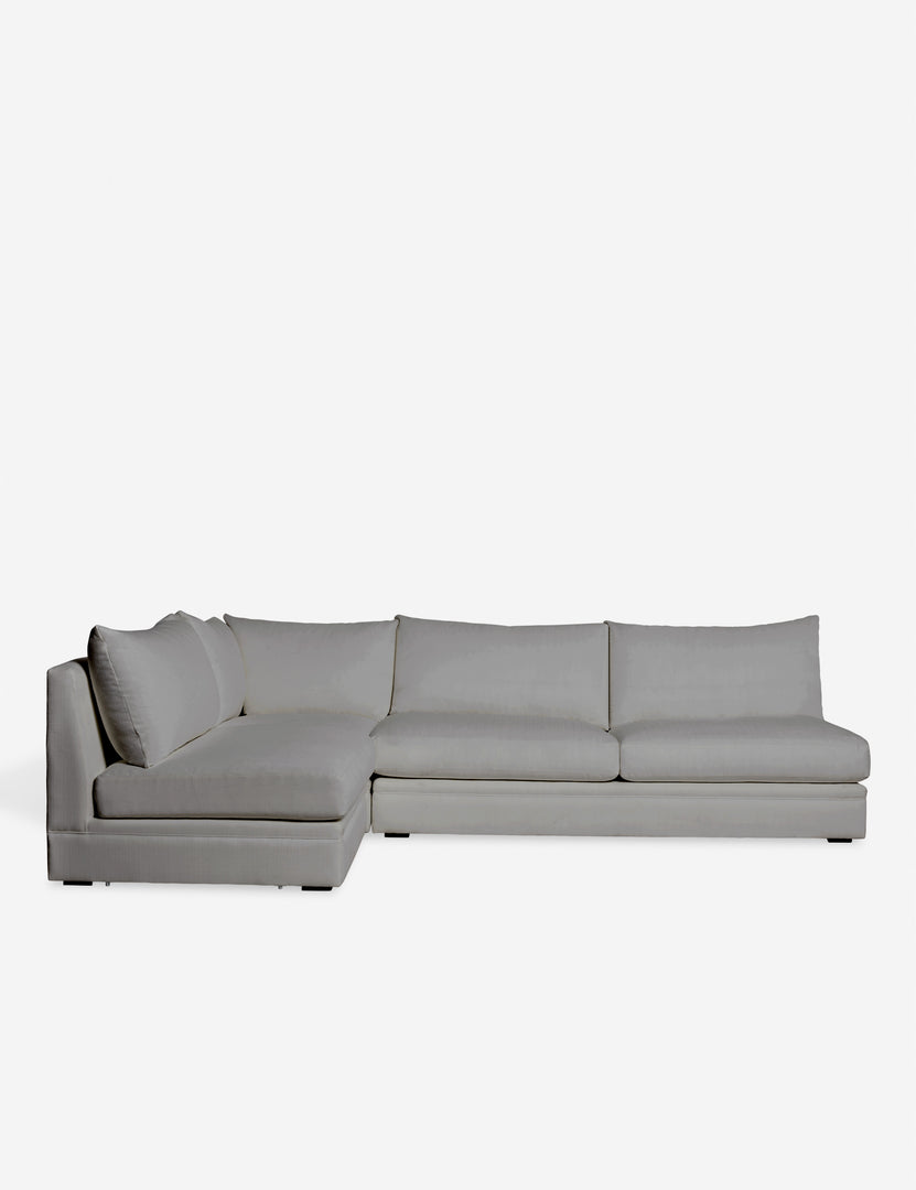 #color::gray-performance-fabric #configuration::left-facing | Winona Gray Performance Fabric upholstered armless left-facing sectional sofa