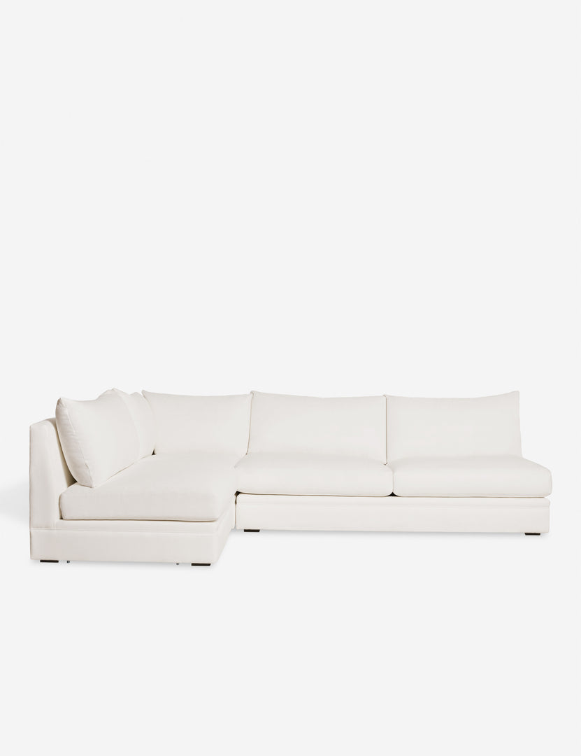 #color::ivory-linen #configuration::left-facing | Winona Ivory Linen upholstered armless left-facing sectional sofa
