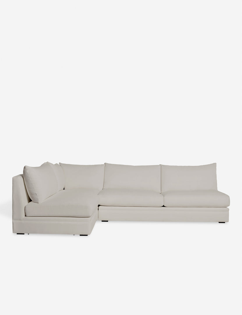 #color::natural-linen #configuration::left-facing | Winona Natural Linen upholstered armless left-facing sectional sofa
