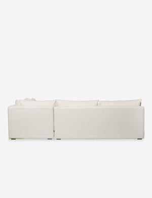 Back of the Winona Ivory Performance Fabric armless right-facing sectional sofa