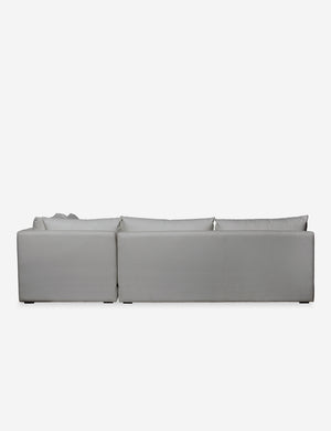 Back of the Winona Gray Performance Fabric armless right-facing sectional sofa