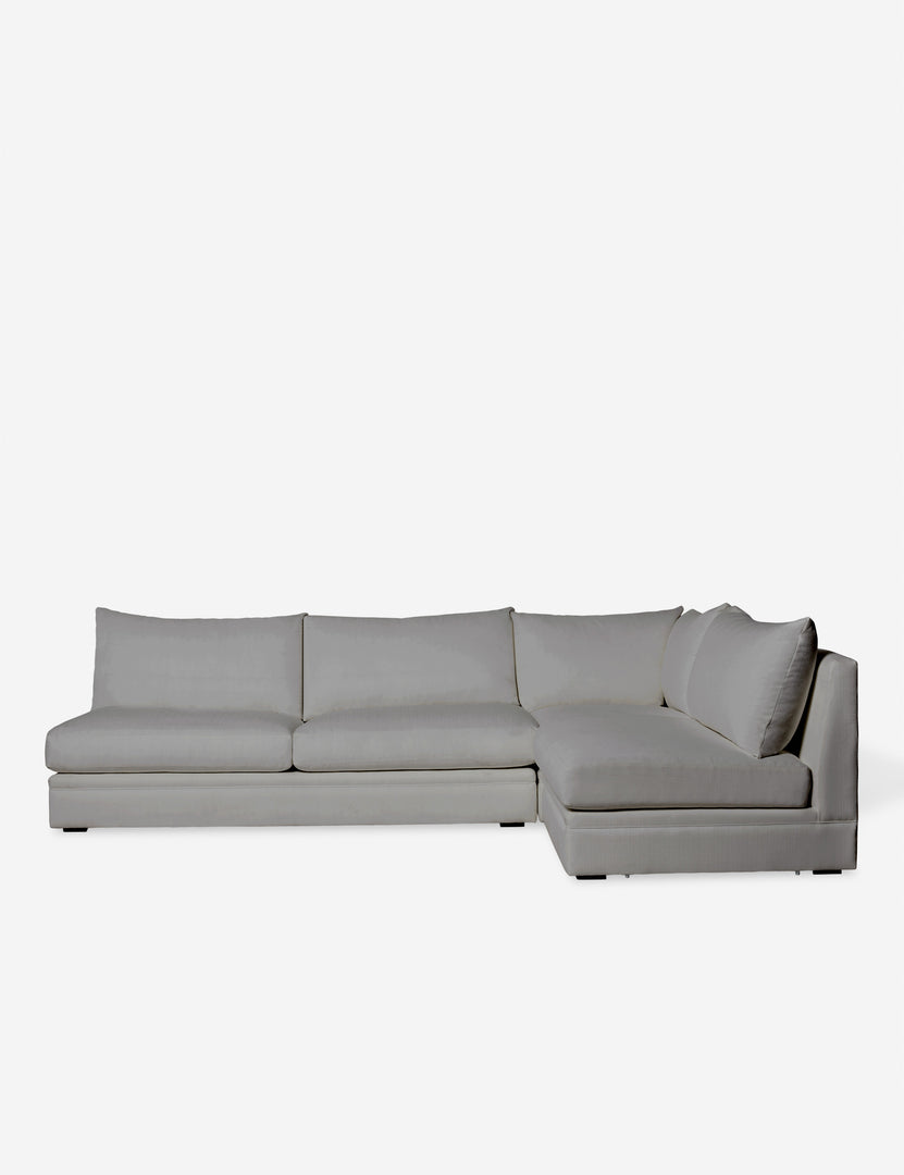 #color::gray-performance-fabric #configuration::right-facing | Winona Gray Performance Fabric upholstered armless right-facing sectional sofa