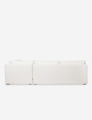 Back of the Winona Ivory Linen armless right-facing sectional sofa