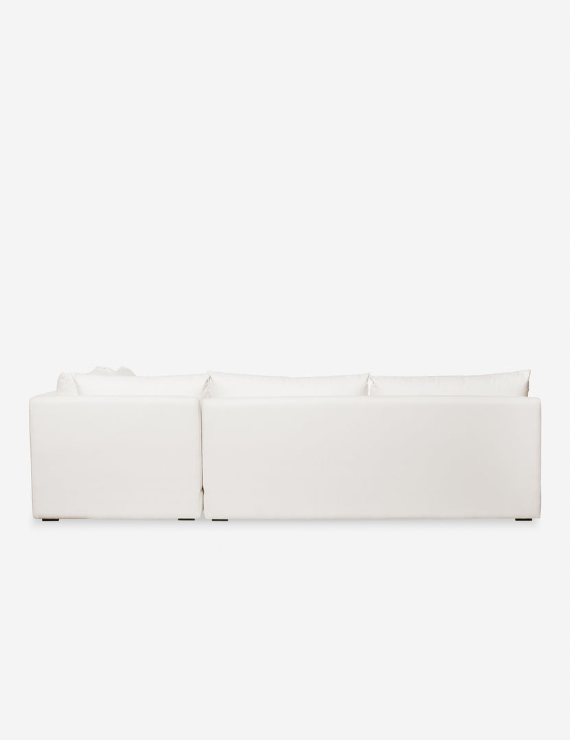 #color::ivory-linen #configuration::right-facing | Back of the Winona Ivory Linen armless right-facing sectional sofa
