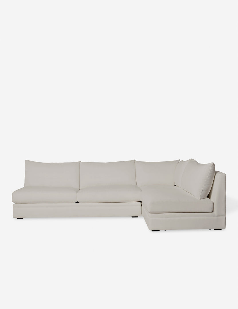 #color::natural-linen #configuration::right-facing | Winona Natural Linen upholstered armless right-facing sectional sofa