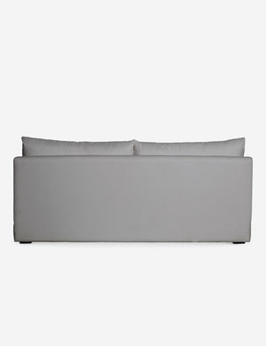 Back of the Winona Gray Performance Fabric armless sofa