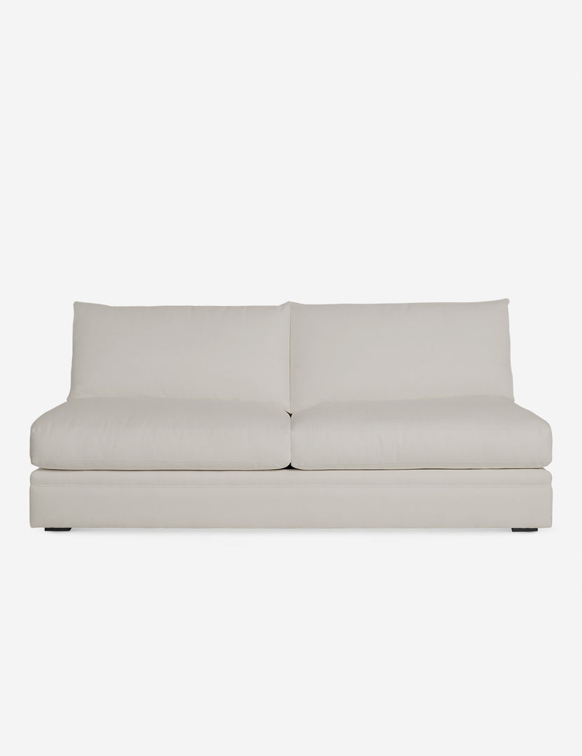 #color::natural-linen | Winona Natural Linen armless sofa with an upholstered frame