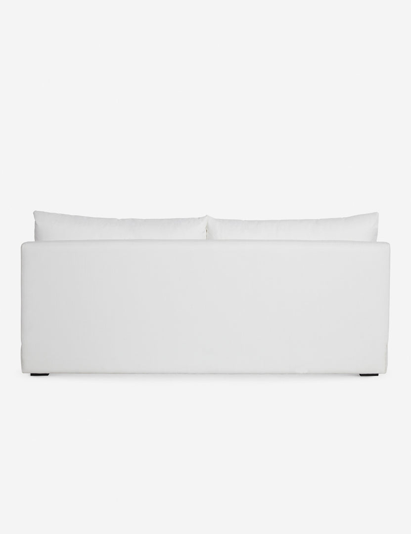 #color::white-performance-fabric | Back of the Winona white performance fabric armless sofa 