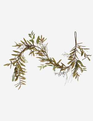Faux Olive Leaves and Evergreens Garland
