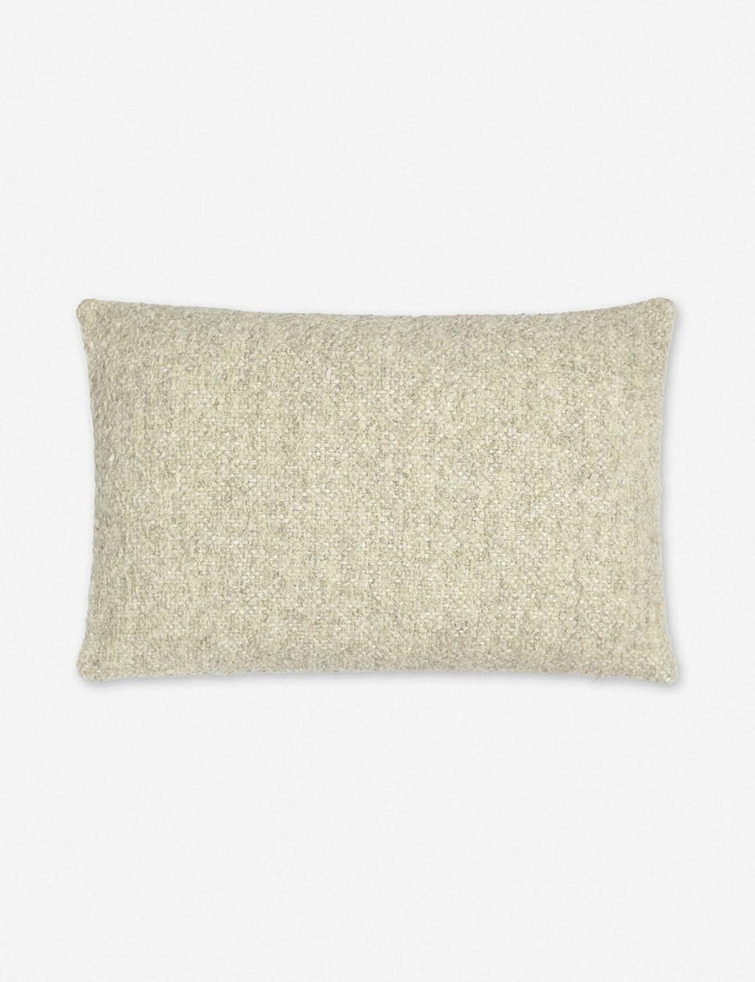 #color::oatmeal #size::13--x-20- | Manon linen oatmeal cream lumbar boucle pillow