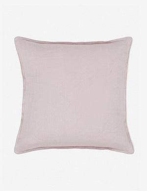 Arlo Greige flax linen solid square pillow
