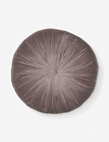 #color::warm-gray | Monroe warm gray velvet round pillow