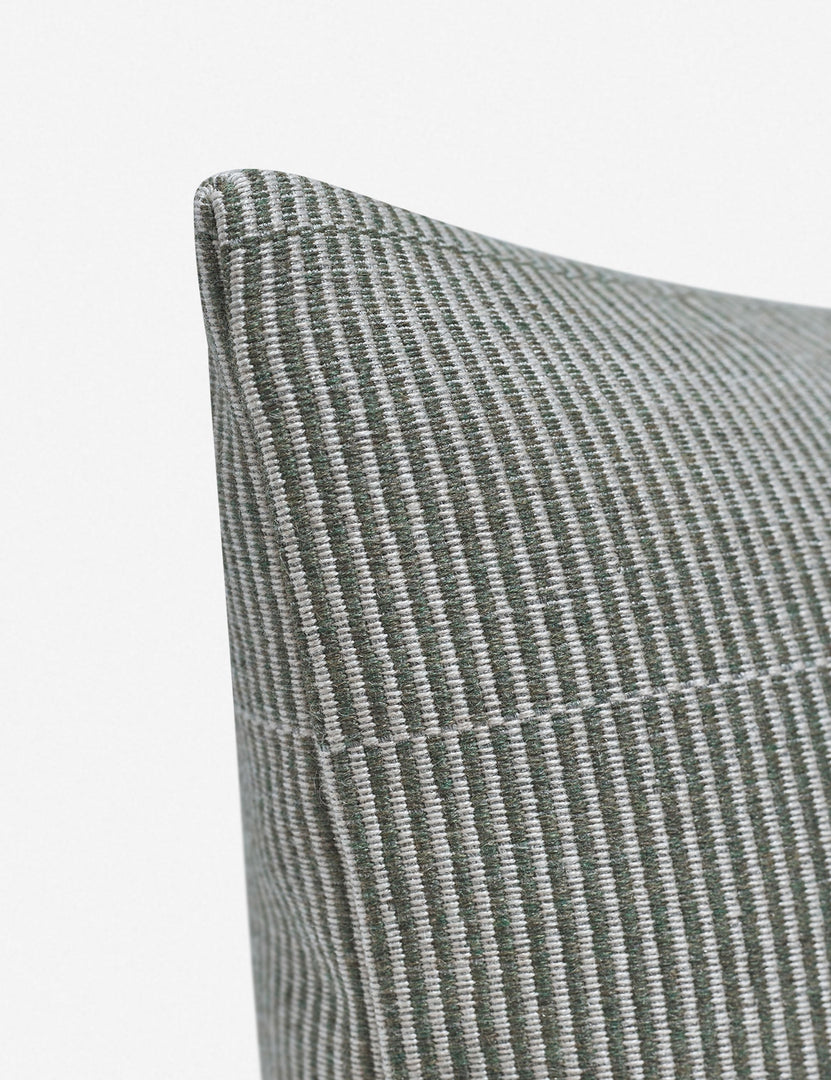 #color::moss #style::square | Corner shot of the Milan indoor and outdoor pillow by Sunbrella