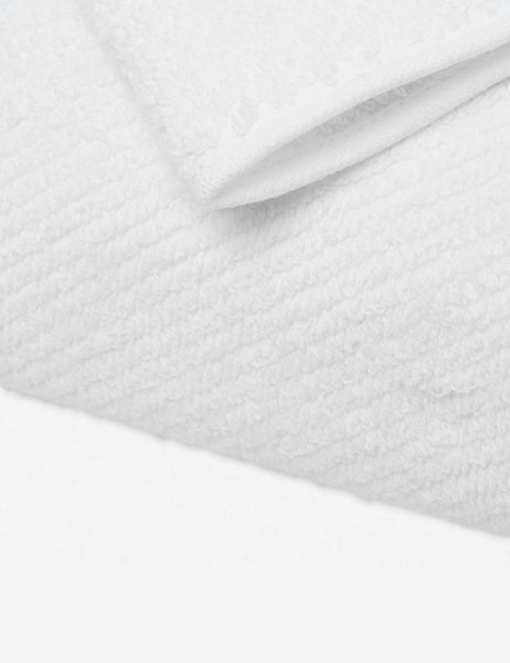 #color::white | Close up of the white turkish cotton Air Weight Towel Set by Coyuchi