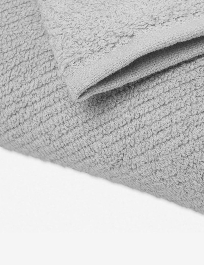 #color::gray | Close up of the gray turkish cotton Air Weight Towel Set by Coyuchi